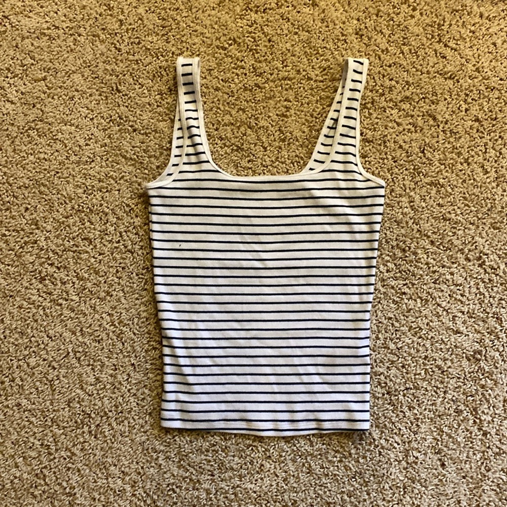 Abercrombie and fitch striped square neck tank